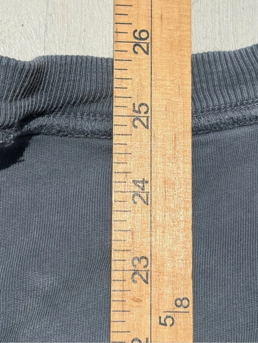 Men's Abercrombie and Fitch T-Shirt Gray Blue XL Solid Cropped Essentials City - Picture 10 of 10
